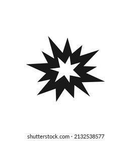 bang icon. flash and fire danger symbol. isolated vector image in simple style