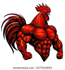 bang jago chicken is a chicken with a strong body, character is drawn in full vector so it can be enlarged or printed as needed without reducing the quality and can be changed to the 