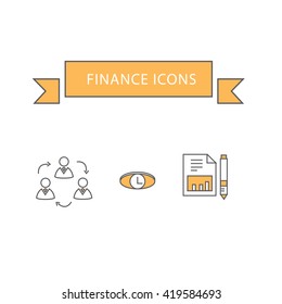 Bang king And Finance Icon Template