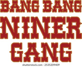 Bang Bang Niner Gang Digitale EPs Vektorgrafik Datei