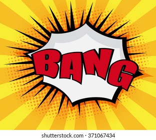 Bang Pop Art Comic Book Speech Stock Vector (Royalty Free) 371067434 ...