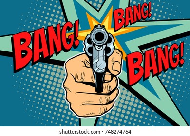 Bang Sound Shot Revolver Hand Pop Stock Vector (Royalty Free) 748274764 ...