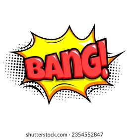 bang speech bubble with dot halftone shadow
