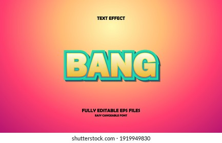 bang style editable text effect