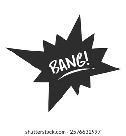 bang text bubble chat design vector

