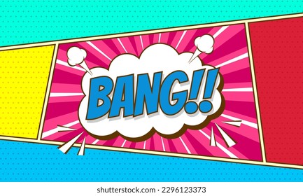 Bang text comic cartoon illustration