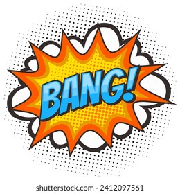 Bang Text Ausdrucks Comic Pop Art Stil