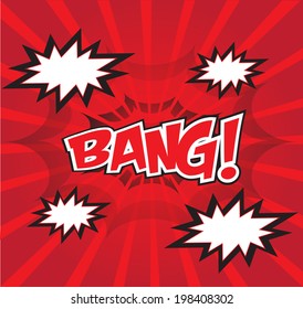 Bang Wording Comic Speech Bubble Pop Stock Vector (Royalty Free ...