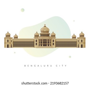 Bangalore City Icon - Vidhana Soudha Icon Illustration As EPS 10 File 