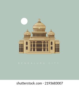 Icono de la ciudad de Bangalore - Icono de Vidhana Soudha Ilustración como archivo EPS 10 