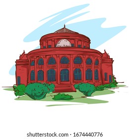 Bangalore city library vector illustration