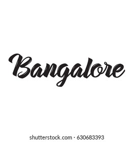 bangalore, text design. Vector calligraphy. Typography poster. Usable as background.