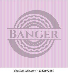 Banger retro pink emblem