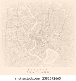 Bangkok city Urban Streets Roads Map, Printable Map of Bangkok Thailand with detailed street , High-quality printable wall art for home or office.