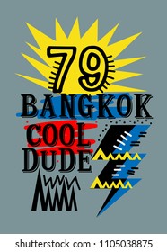 bangkok cool dude,t-shirt design
