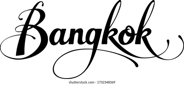 Bangkok - custom calligraphy text