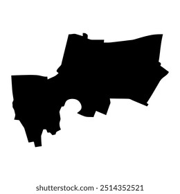 Mapa de Bangkok, divisão administrativa da Tailândia. Ilustração vetorial.