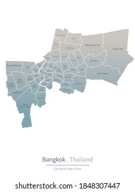 Bangkok Map. vector map of major city in the Thailand.
