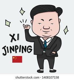 Bangkok - May 27,2019 : Xi Jinping cartoon Drawing editorial illustration, President of the People's Republic of China - Vector Bangkok - May 27,2019 : Xi Jinping cartoon Drawing editorial illustration, President of the People's Republic of China - Vector