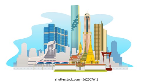 Bangkok megacity skycraper