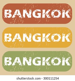 Bangkok on colored background