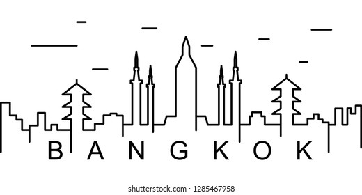 Bangkok outline icon. Can be used for web, logo, mobile app, UI, UX