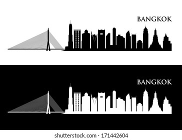 Bangkok skyline - vector illustration