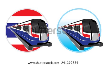 Bangkok skytrain vector icon