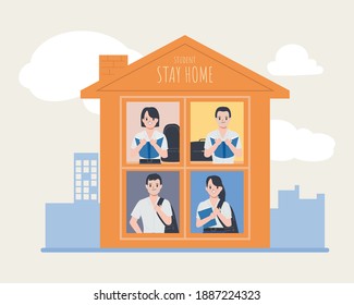 Bangkok Student studying at home.