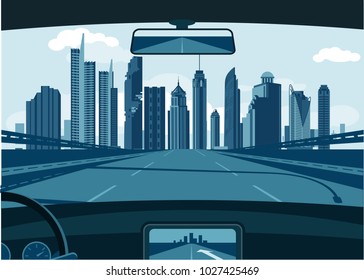 Bangkok stylized skyline