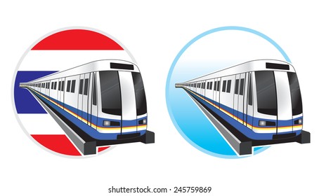 Bangkok subwaytrain icon vector illustration