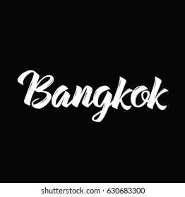 bangkok, text design. Vector calligraphy. Typography poster. Usable as background.