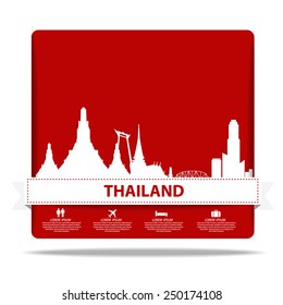 Bangkok Thailand city skyline vector