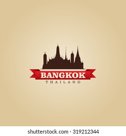 Bangkok Thailand city symbol vector illustration