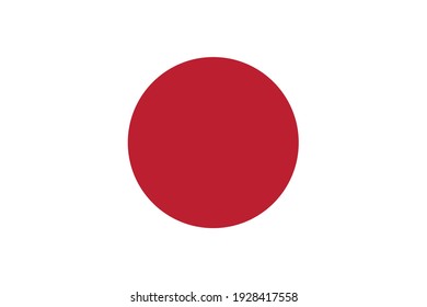 Bangkok , Thailand - Feb 20,2021 : Flag of japan vector. Vector image of Japan flag.