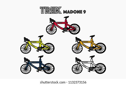 BANGKOK - THAILAND, Jul 12,2018 : Bike, Seamless Pattern, World Brand New Bike Madone 9 From 