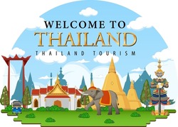 Ejemplo Del Logo Emblemático Bangkok Thailand Landmark