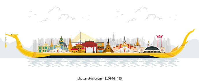 Bangkok in Thailand and Landmarks