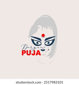 Bangla typography of Hindu festival Durga puja Vector Design " Happy Durga Festival" written in bangla text