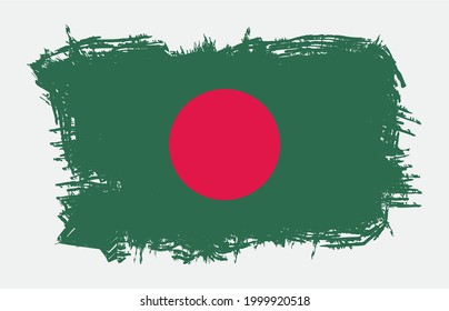 Banglades Country Flag Splash Free Vector Illustration