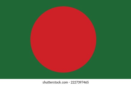 Bangladesh country flag green and red