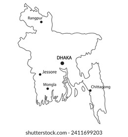 Bangladesh country map vector illustration design