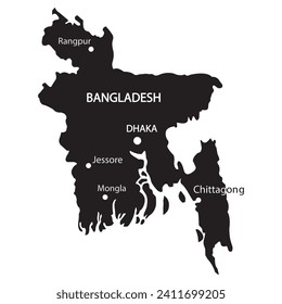 Bangladesh country map vector illustration design