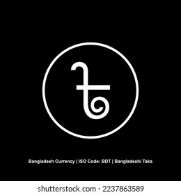 Bangladesh Currency Icon Symbol, Bangladeshi Taka, BDT Sign. Vector Illustration