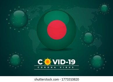 Bangladesh Fight against covid-19. A landing page or banner concept design for multipurpose usage. Corona, Covid-19 Banner, brochure cover, book cover design template.