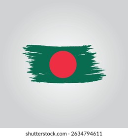Bangladesh Flag with abstract art