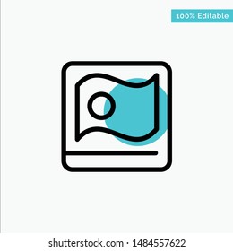 Bangladesh, Flag, Asian, Bangla turquoise highlight circle point Vector icon. Vector Icon Template background