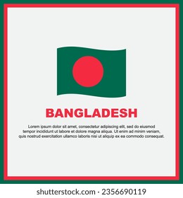 Bangladesh Flag Background Design Template. Bangladesh Independence Day Banner Social Media Post. Bangladesh Banner