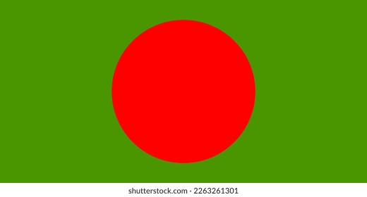 Ilustración del vector de fondo de la bandera de Bangladesh. Bandera nacional. Símbolo bangladesí de patriotismo. Icono de marca de país.