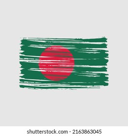Bangladesh Flag Brush. National Flag
